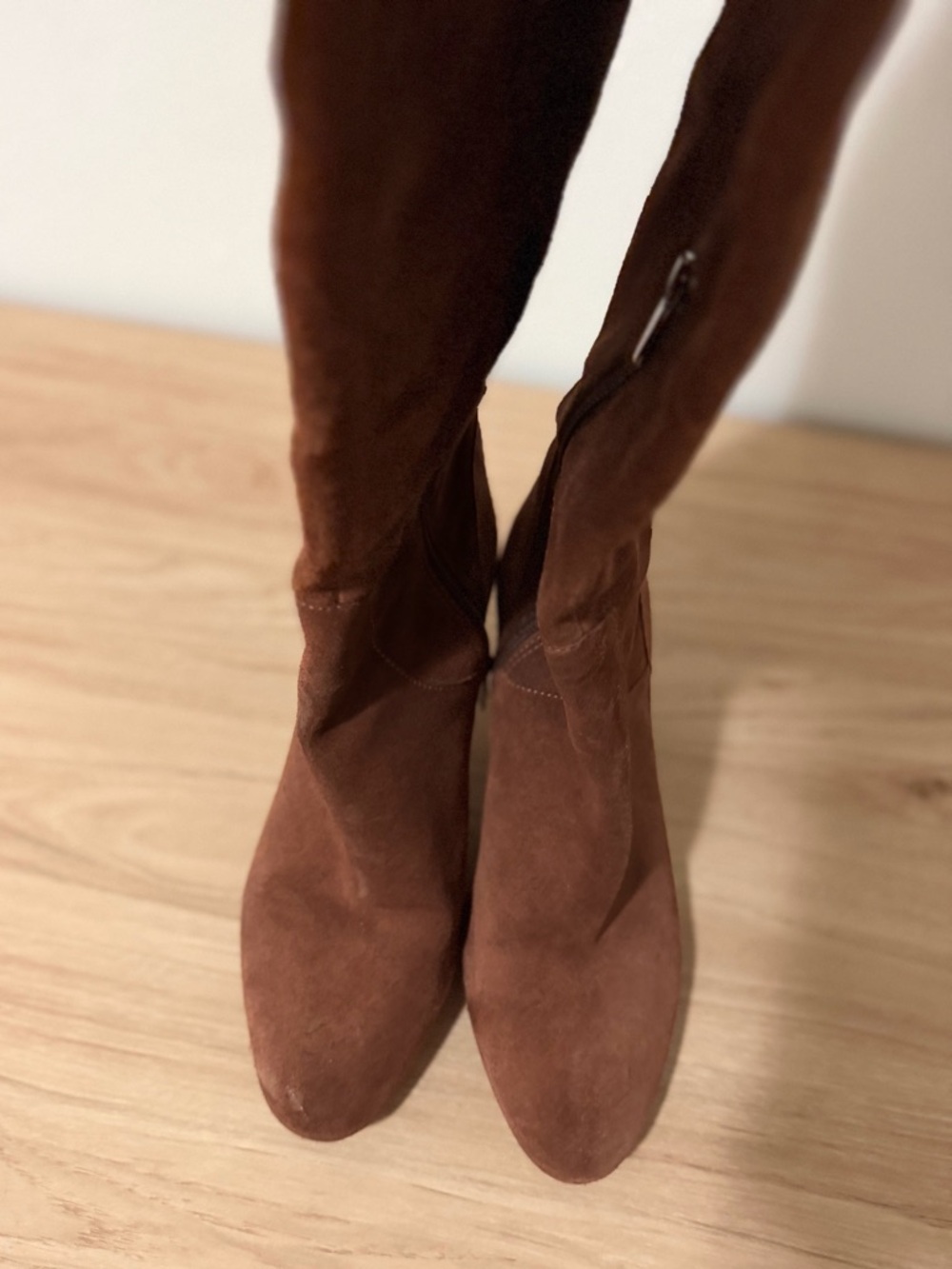 Vince Camuto Chestnut Brown Over-the-Knee Suede Boots - Picture 2 of 4